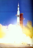 Start der Saturn 5 Montag 14. Juli 1969 - von Wernher von Braun entwickelte Mondrakete
